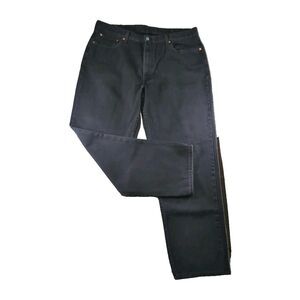 Levis 550 Relaxed Fit Men's 40x31 Solid Black Straight Leg Denim Jeans